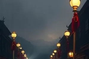 《半城烟雨》封面：雨中的青瓦屋顶与半掩的木窗